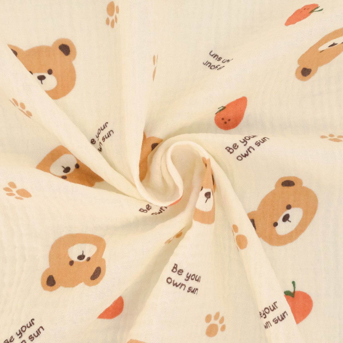Double Gauze with Bear Print - Maison Klem